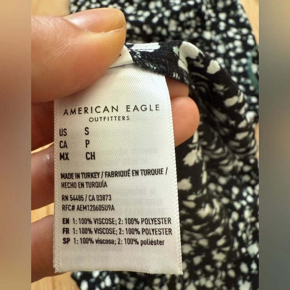 AMERICAN EAGLE Women Dress Cottagecore Boho Floral Summer Slit Maxi Small‎